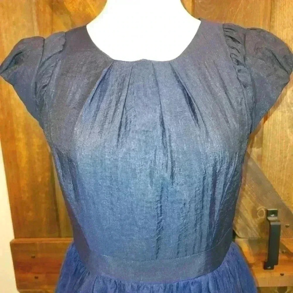 Romie london vintage blue midi dress , medium, D630.1304 - Picture 2 of 6